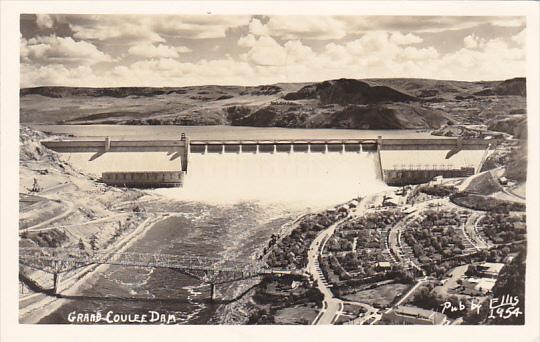 Grand Coulee Dam Washington 1947 Real Photo