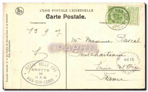 Old Postcard Han Grotto La Salle du Dome