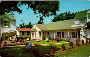 Carmel-By-The-Sea CA Colonial terrace Inn Motel Vintage Postcard California KG7