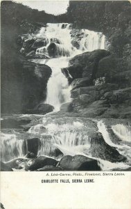Sierra Leone Charlotte Falls vintage postcard 