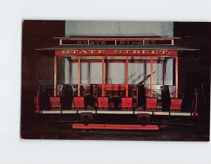 Postcard Early Street Car, The Museum of Science and Industry, Chicago, Illinois