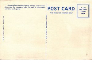 Linen Postcard Partridge Inn in Augusta, Georgia 