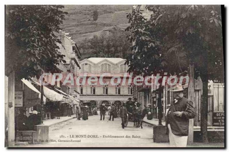 Old Postcard Le Mont Dore Establishment Des Bains