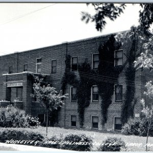 c1950s Tabor, IA RPPC Worcester Hall Holiness Christian College Postcard A105