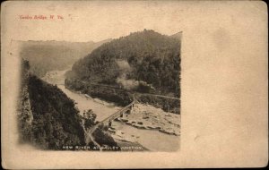 Gauley Bridge West Virginia WV Birdseye View 1900s-10s Postcard