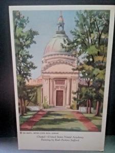 Postcard Chapel , U.S.Naval Academy , Reprint -Painting by Ruth Perkins Safford