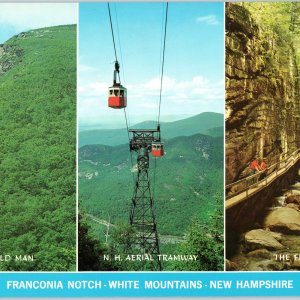 c1970s Franconia Notch NH White Mountains Old Man Aerial Tramway Chrome LG PC 8O