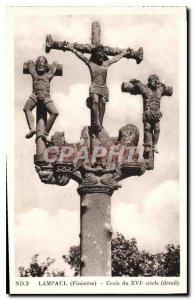 Postcard Old Finistere Lampaul Cross sixteenth century detail