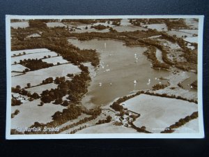 Norfolk Aerial Views THE NORFOLK BROADS 6341 Old RP Postcard by Aerofilms Ltd