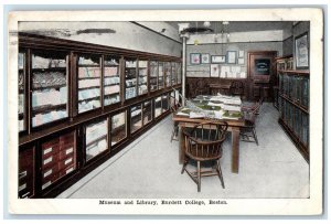 1917 Museum And Library Burdett College Boston Massachusetts MA Posted Postcard