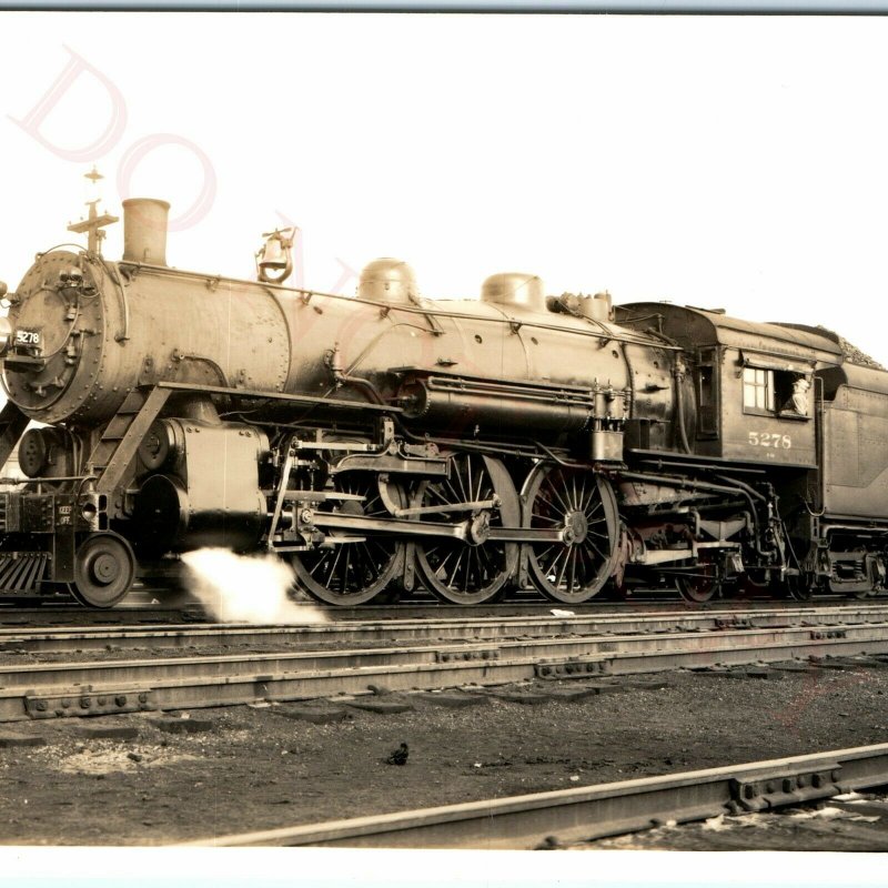 1937 Chicago & Alton 5278 Locomotive RPPC Real Photo Postcard C&A Railway IL A49