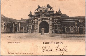 Belgium Anvers Porte de Malines Antwerp Vintage Postcard 04.35