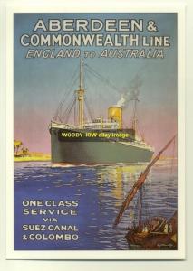 ad1972 - Aberdeen & Commonwealth Line - modern advert postcard