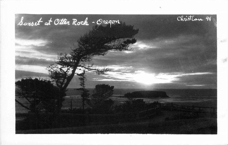 1946 Sunset Otter Rock Oregon RPPC real photo postcard 6353