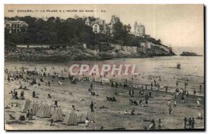 Old Postcard Dinard The Beach At The Time Of Bath