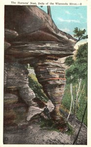 Hornets Nest Dells Of The Wisconsin River, Rock Formation, Vintage Postcard