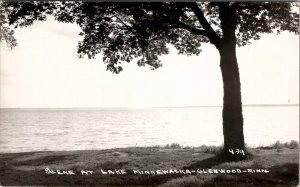 RPPC Scene At Lake Minnewaska Minnesota Real Photo Postcard Y7