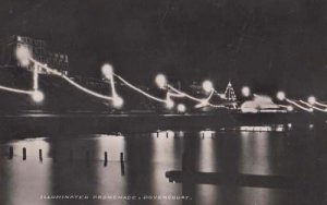 Dovercourt Bay Essex Illuminations At Nght Vintage Real Photo Postcard