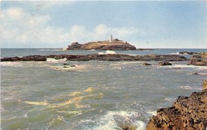 US62 UK England St. Ives Godrevy island and Lighthouse 1964