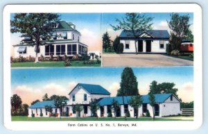 BERWYN, MD Maryland~ Roadside FARM CABINS c1940s Prince George's County Postcard