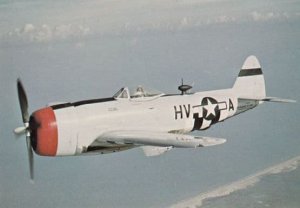 Republic P-47D Thunderbolt USA American WW2 Military Plane Aircraft Postcard