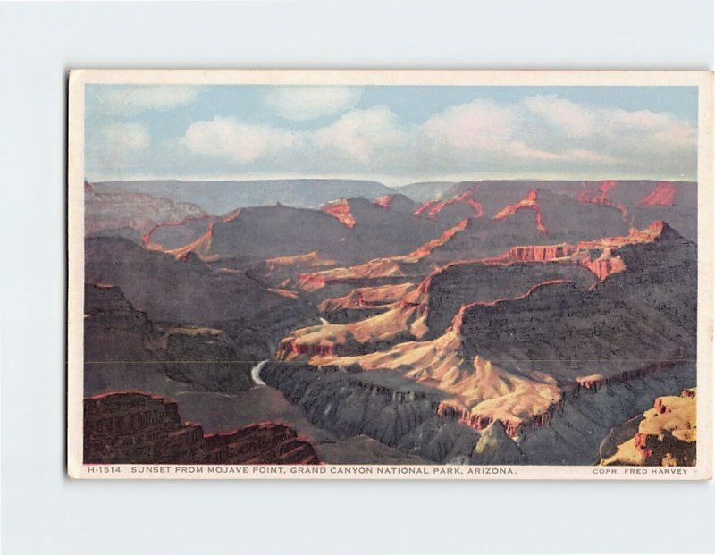 Postcard Sunset From Mojave Point, Grand Canyon National Park, Arizona