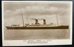 Mint England Real Picture Postcard RMS Cambria  Passenger Service Steamer Ship