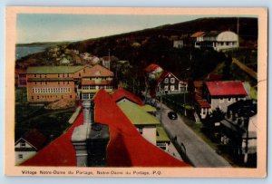 PQ(Quebec) Canada Postcard Village of Notre-Dame Du Portage c1940's Posted