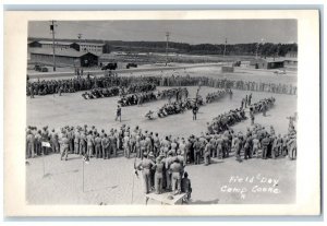 c1941 US Army Military Soldiers Field Day View Camp Cooke CA RPPC Photo Postcard 