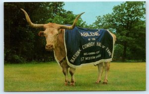 OKLAHOMA CITY, OK ~ ABILENE Mascot COWBOY HALL of FAME Route 66 Postcard