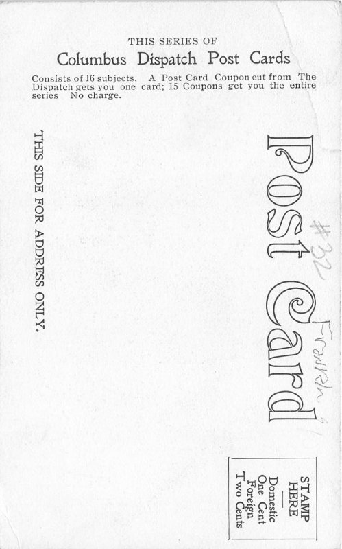 Columbus Ohio c1905 Postcard Section of Union Station Train Station