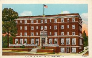 Linen Postcard Hotel Weyanoke, Farmville VA Prince Edward County posted