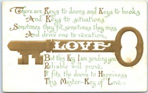 Postcard - Love/Romance Greeting Card with Quote and Key Art Print