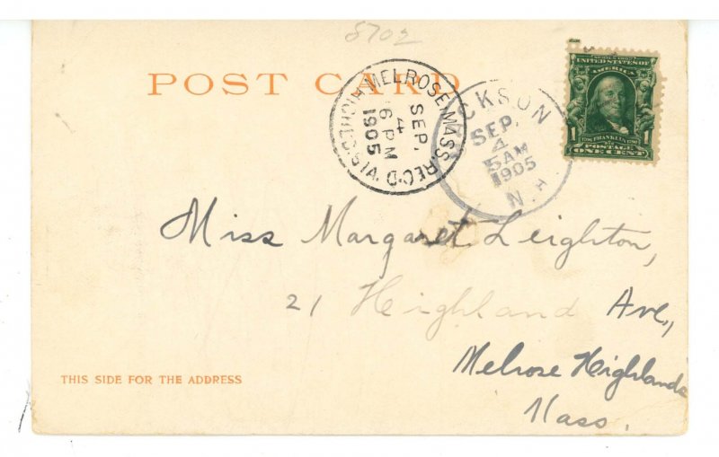 NH - Crawford Notch. Willey Brook Bridge & Mt. Willard ca 1900