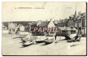 Old Postcard Arromanches Great Charter Cale