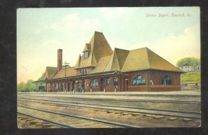 KEOKUK IOWA UNION RAILROAD DEPOT TRAIN STATION VINTAGE POSTCARD