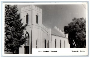c1940's St. Thomas Church View Newark Delaware DE RPPC Photo Unposted Postcard 