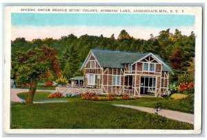 1928 Studio Oscar Seagle Music Colony Schroon Lake New York NY Postcard