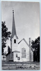 Ida Grove Iowa IA Postcard RPPC Photo Presbyterian Church c1910's Antique