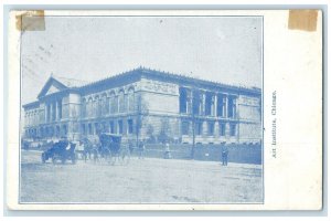 c1910's Art Institute Building Classic Car Carriage Chicago Illinois IL Postcard