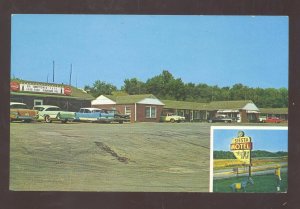 PLATTE CITY MISSOURI SIESTA MOTEL 1950's CARS VINTAGE ADVERTISING POSTCARD MO.