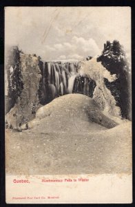 Quebec GLITTER - Montmorency Falls in Winter - pm1906 Divided Back