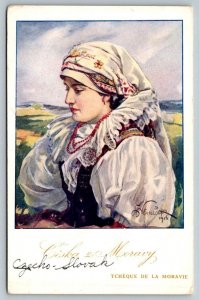 1916  Czechoslovakia  Woman    Postcard