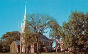 WETHERSFIELD, CT Connecticut FIRST CHURCH OF CHRIST  Hartford Co Chrome Postcard