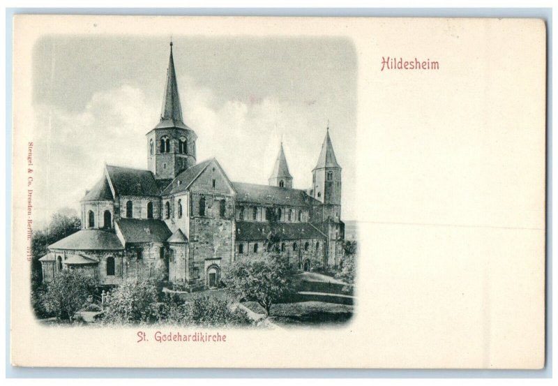 c1905 St. Godehardikirche Hildesheim Germany Antique Posted Postcard