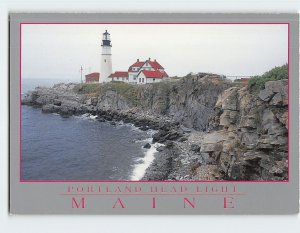 Postcard Portland Head Light Cape Elizabeth Maine USA