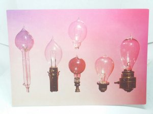 Early Incandescent Electric Lamps by Swan & Edison Vintage Postcard Tyne & Wear