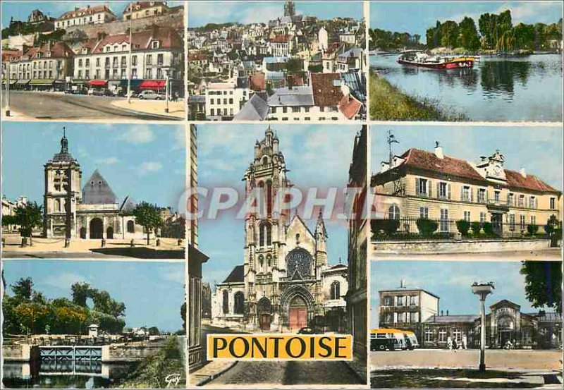 Modern Postcard Pontoise (Val d'Oise) Various aspects of the City