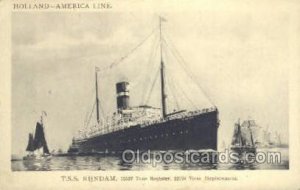 TSS Rijndam Holland - America Line, Steamer, Steam Boat, Ship Unused 