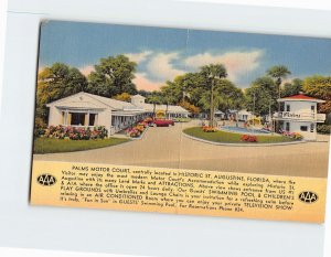 Postcard Palms Motor Court St. Augustine Florida USA